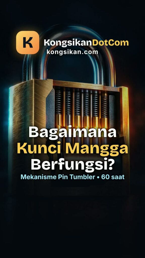 Bagaimana Kunci Mangga (Pin Tumbler Lock) Berfungsi