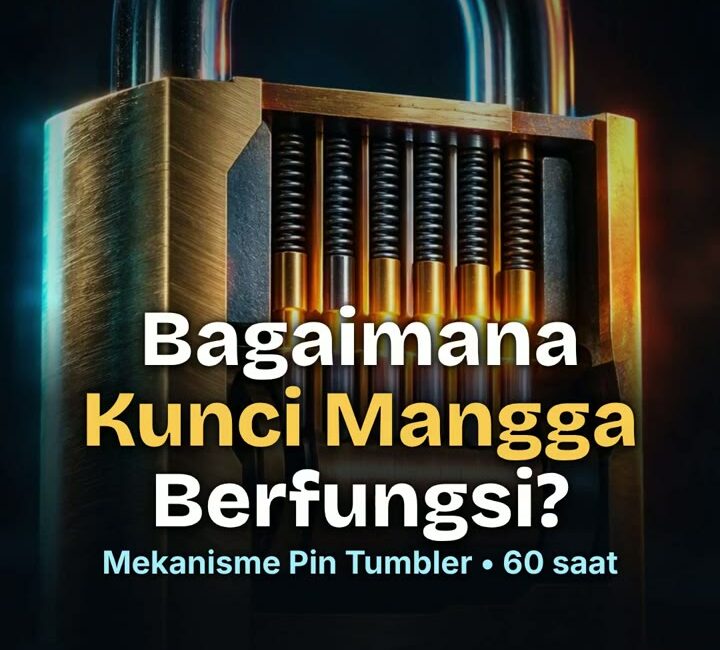 Bagaimana Kunci Mangga (Pin Tumbler Lock) Berfungsi
